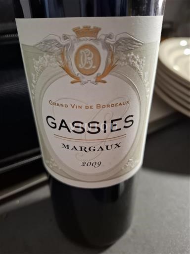 Bordeaux Margaux Gassies 2009