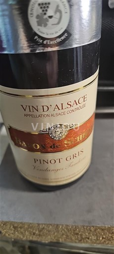 Elsass Vendanges Tardives Clos des Capucins Ohne Jahrgang