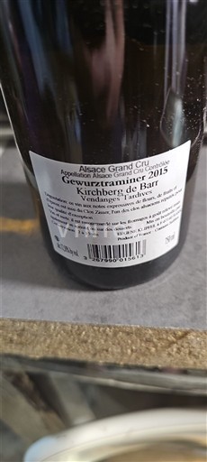 Alsace Không được chỉ định Grand Cru Domaine Jean-Baptiste Adam Kirchberg de Barr Vendanges Tardives 2015