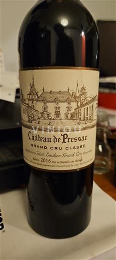 Bordeaux Saint-Émilion Grand Cru Grand Cru Classé Château Pressac 2016