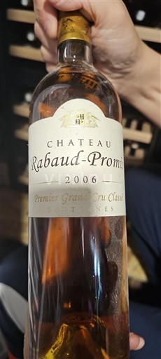 Bordeaux Sauternes Premier Cru Château Rabaud-Promis 2006