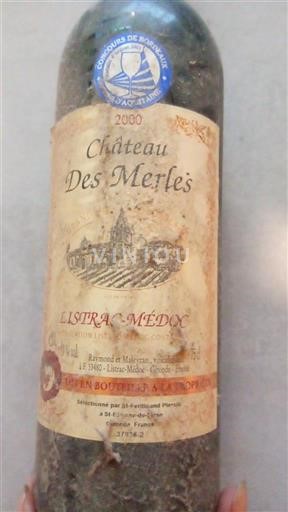Bordeaux Listrac-Médoc Château Des Merles 2000