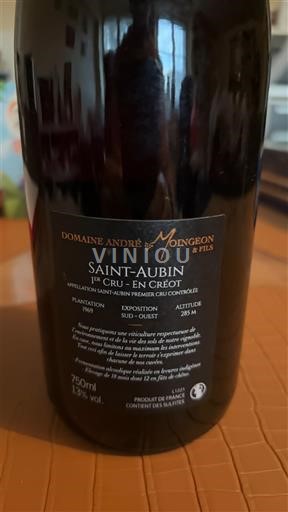 Burgundija Saint-Aubin Premier Cru Domaine André Moingeon & Fils En Créot 2021