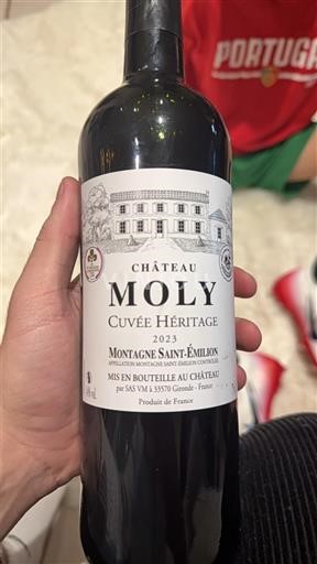 Bordéus Montagne-saint-émilion Château Moly Héritage 2023