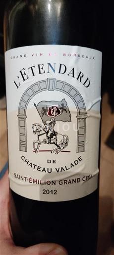 Bordeaux Saint-Émilion Grand Cru Grand Cru Château Valade L'Etendard 2012