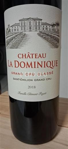 Bordeaux Saint-Émilion Grand Cru Grand Cru Classé Château La Dominique 2018