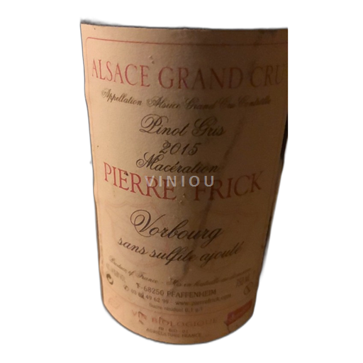 Alsace Pinot xám Grand Cru Domaine Pierre Frick Vorbourg 2015