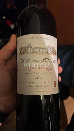 Bordeaux Pessac-Léognan Château Eyran 2007