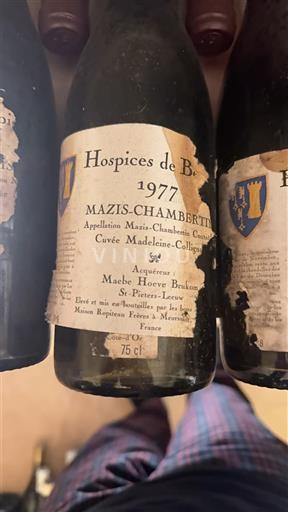 Burgundi Mazis-Chambertin Grand Cru Hospices de Beaune Madeleine Collignon 1977