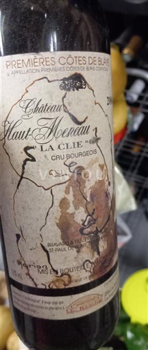 Bordeaux Ikke specificeret Château Haut-Meneau La Clie 2004