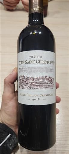 Bordeaux Saint-Émilion Grand Cru Grand Cru Château Tour Saint Christophe 2018