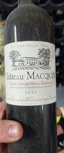 Bordeaux Saint-Georges-Saint-Émilion Château Macquin 2013