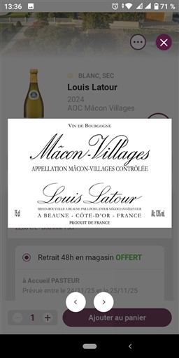 Burgundi Mâcon ja Mâcon-kylät Louis Latour 2024