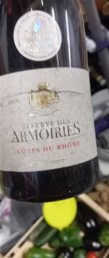 Rhônedalen Côtes du Rhône Réserve des Armoiries 2010