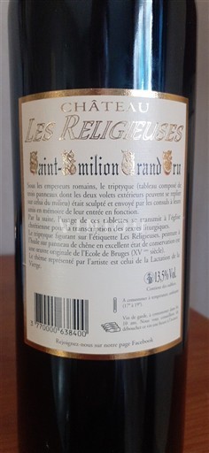 Bordeaux Saint-Émilion Grand Cru Château Les Religieuses 2014