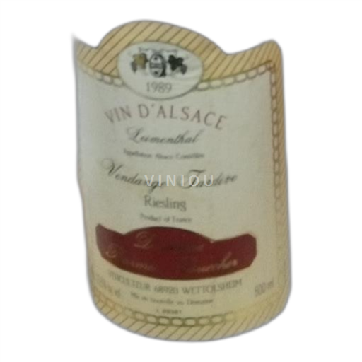 Alsace Alsace Grand Cru Barmès Buecher Vendanges tardives leimenthal 1989