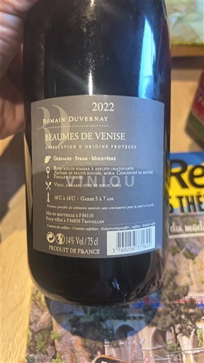 Vallée du Rhône Beaumes de Venise Romain Duvernay 2022