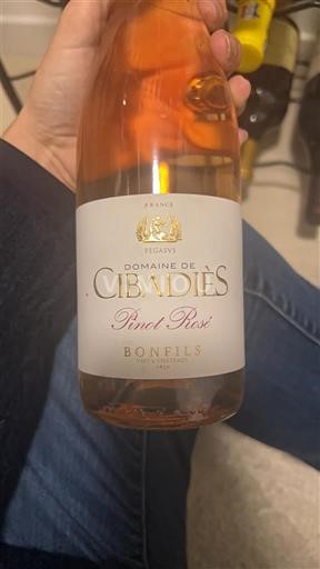 Languedoc và Roussillon Vùng đất Oc Domaine Cibadiès Pinot Rosé Không niên vụ