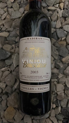 Sydvestfrankrig Madiran Château Bouscassé Vieilles Vignes 2003