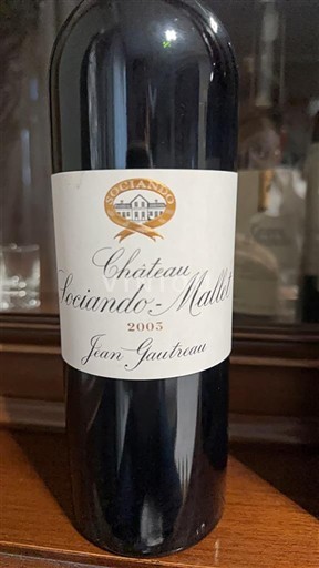 Bordeaux Haut-Médoc Sociando-Mallet 2003