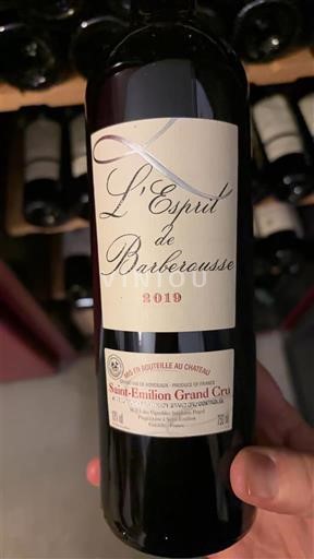 Bordeaux Saint-Émilion Grand Cru Grand Cru Barberousse L'Esprit de Barberousse 2019