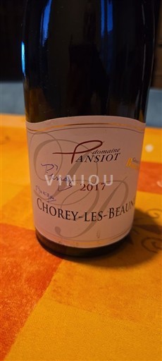 Bourgogne Chorey-lès-beaune Domaine Pansiot 2017