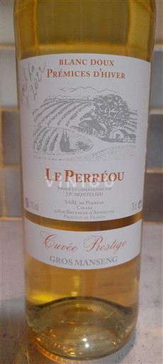 Sudoeste Côtes de Gascogne Le Perréou Prestige Prémices d'Hiver Sin añada