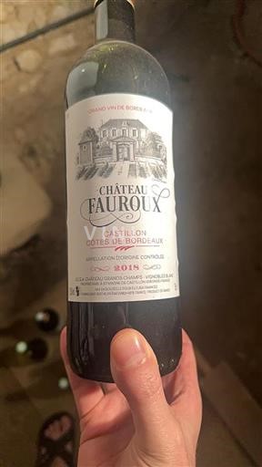 Bordeaux Castillon Côtes de Bordeaux Château Fauroux 2018