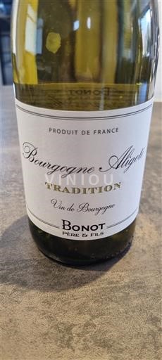 Burgundy Bourgogne Aligoté Bonot Père & Fils Tradition 2022