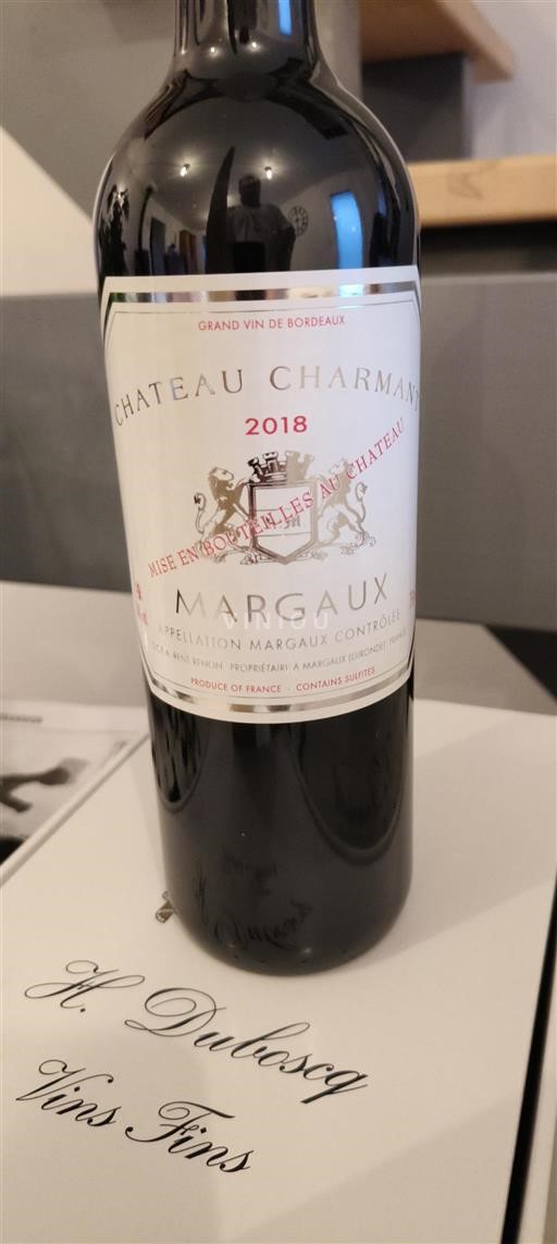 Bordeaux Margaux Château Charmant 2018