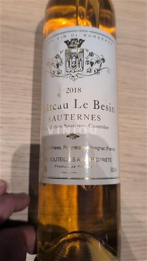 Bordeaux Sauternes Château Le Besin 2018