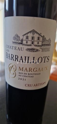Bordeaux Margaux Château les Baraillots 2021