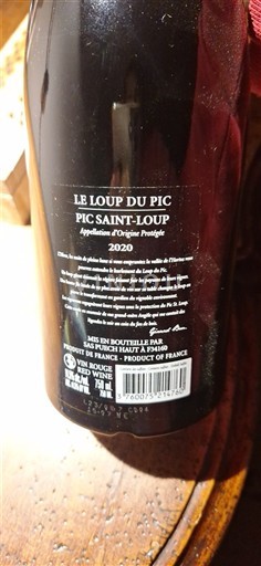 Languedoc Pic-saint-loup Le Loup du Pic 2020