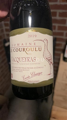 Rhône Valley Vacqueyras Domaine Le Couroulu Classique 2019