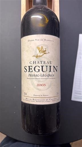 Bordeaux Pessac-Léognan Séguin 2005