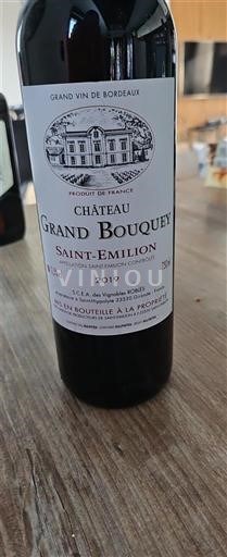 Bordeaux Saint-Émilion Château Grand Bouquey 2019