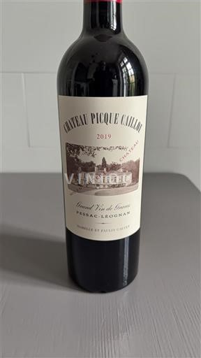 Bordeaux Pessac-Léognan Pique Caillou 2019