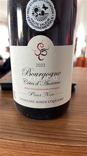 Bourgondië Bourgogne Côtes d'Auxerre Domaine Sorin Coquard 2023