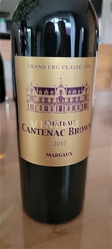 Bordeaux Margaux Cantenac Brown 2017