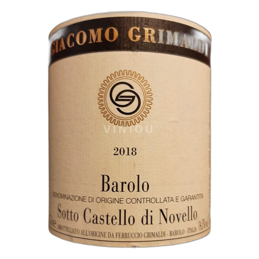 Piemonte Barolo Giacomo Grimaldi Sotto Castello di Novello 2018