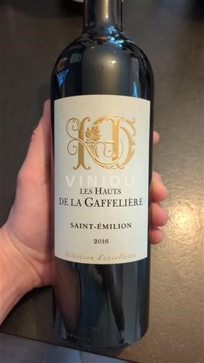 Bordeaux Saint-Émilion Les Hauts de la Gaffelière 2016