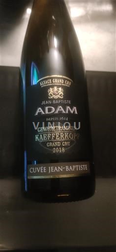 Alsace Không được chỉ định Grand Cru Jean-Baptiste Adam Jean-Baptiste 2018
