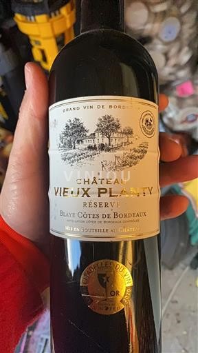 Bordeaux Blaye-Côtes-de-Bordeaux Château Vieux Planty Réserve 2018