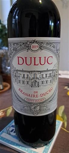 Bordeaux Saint-Julien Branaire Ducru Duluc 2019