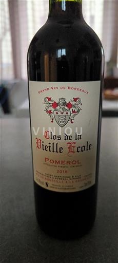 Bordeaux Pomerol Clos de la Vieille École 2018