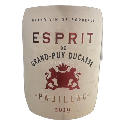 Bordéus Pauillac Château Grand-Puy Ducasse Esprit 2019