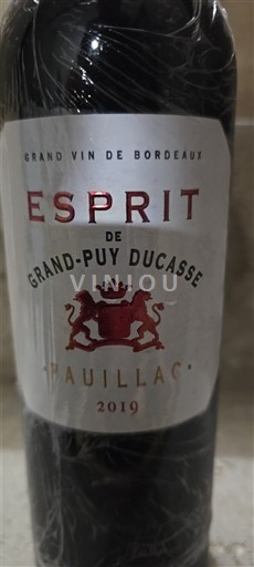 Bordeaux Pauillac Château Grand-Puy Ducasse Esprit 2019