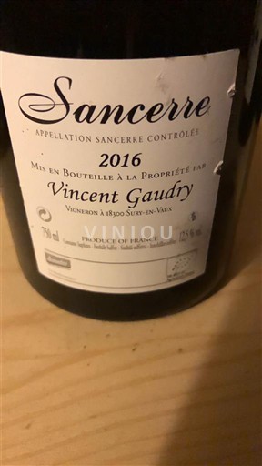 Údolí Loiry Sancerre Vincent Gaudry 2016
