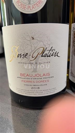 Beaujolais Bosse-Platière Pierres Dorées 2018