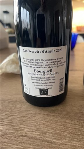 Loiren laakso Bourgueil Les Terroirs Argile 2023